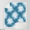 Frozen Snowflakes Winter Design Sherpa Fleece Blanket