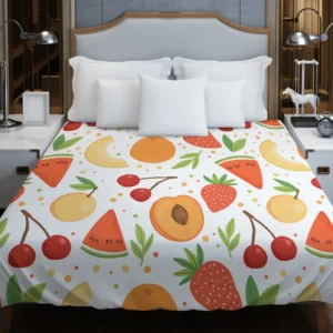 Fruit Pattern with Pears Duvet Cover