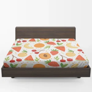 Fruit Pattern with Pears Fitted Sheet 1