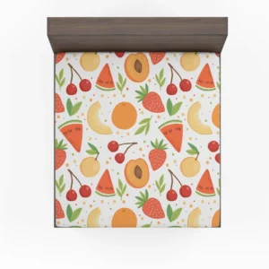 Fruit Pattern with Pears Fitted Sheet