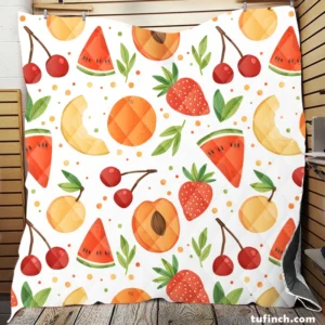 Fruit Pattern with Pears Quilt Blanket