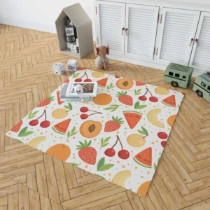 Fruit Pattern with Pears Rug 1