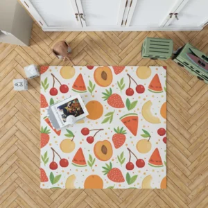 Fruit Pattern with Pears Rug