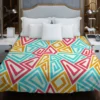 Funky Maze Seamless Pattern Duvet Cover