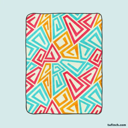 Funky Maze Seamless Pattern Fleece Blanket 1