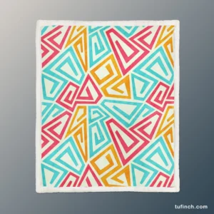 Funky Maze Seamless Pattern Sherpa Fleece Blanket 1