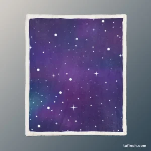 Galaxy Star Design Sherpa Fleece Blanket 1