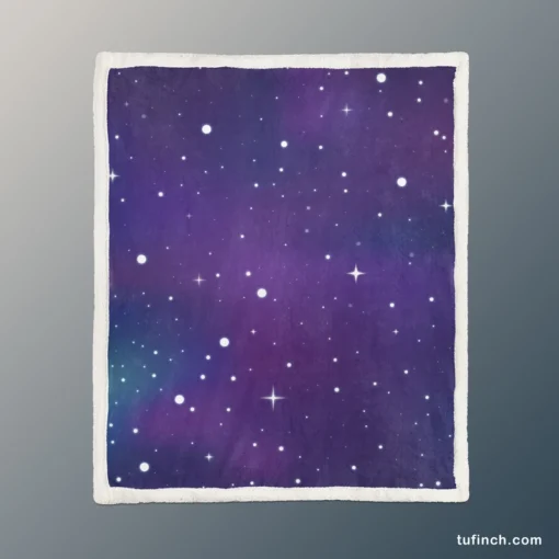 Galaxy Star Design Sherpa Fleece Blanket 1