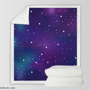 Galaxy Star Design Sherpa Fleece Blanket