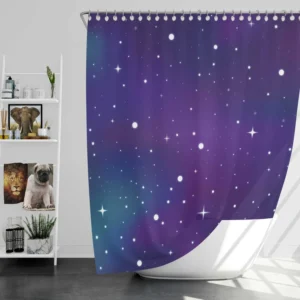 Galaxy Star Design Shower Curtain