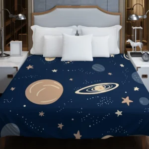 Galaxy Star Planets De Duvet Cover