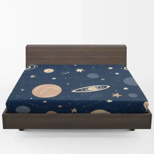 Galaxy Star Planets De Fitted Sheet 1