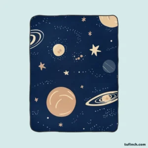 Galaxy Star Planets De Fleece Blanket 1