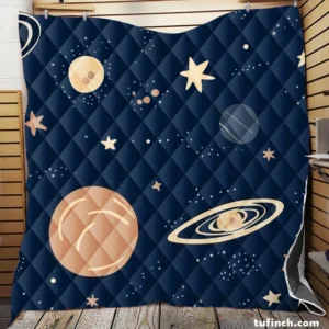 Galaxy Star Planets De Quilt Blanket