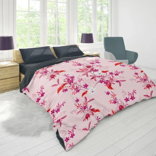 Gentle Garden Orchid Flowers Duvet Cover 1