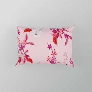 Gentle Garden Orchid Flowers Pillow Case