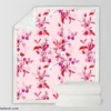 Gentle Garden Orchid Flowers Sherpa Fleece Blanket