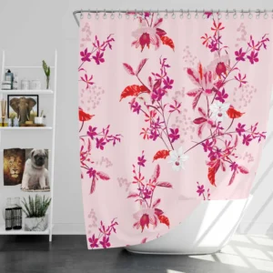 Gentle Garden Orchid Flowers Shower Curtain