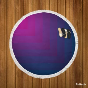 Geometric Background Purple Violet Round Beach Towel