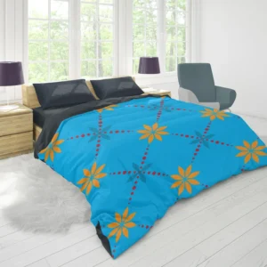 Geometric Botanical Pattern Duvet Cover 1