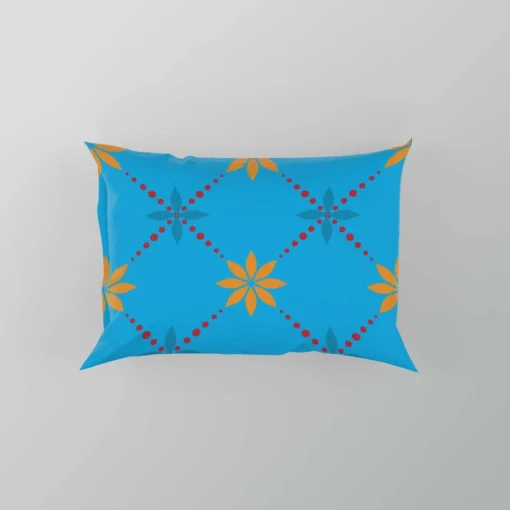 Geometric Botanical Pattern Pillow Case