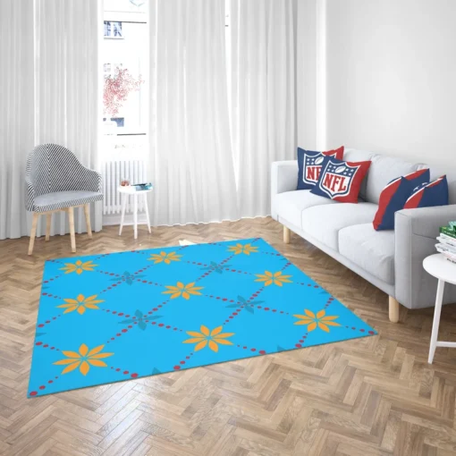 Geometric Botanical Pattern Rug 2