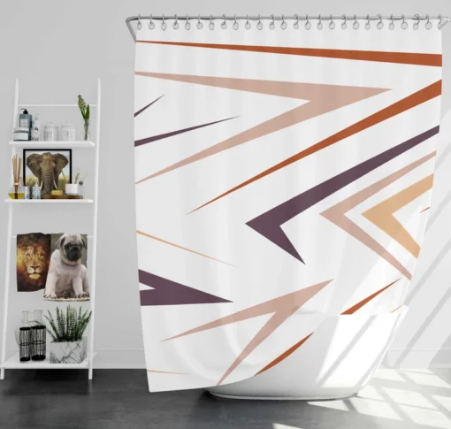 Geometric Classic Color Pattern Shower Curtain