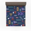 Geometric Colorful Pattern with Grain Texture Fitted Sheet