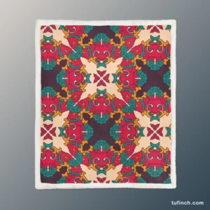 Geometric Design Pattern Sherpa Fleece Blanket 1