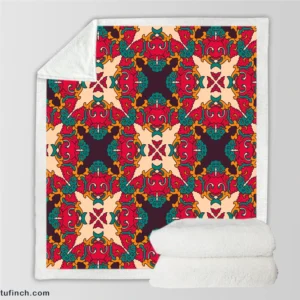 Geometric Design Pattern Sherpa Fleece Blanket