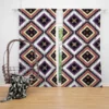 Geometric Ethnic Ikat Pattern Curtain