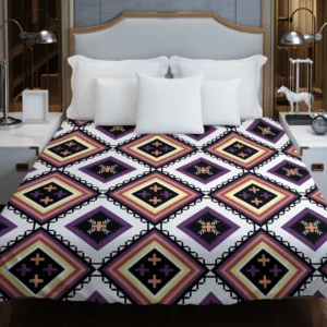 Geometric Ethnic Ikat Pattern Duvet Cover