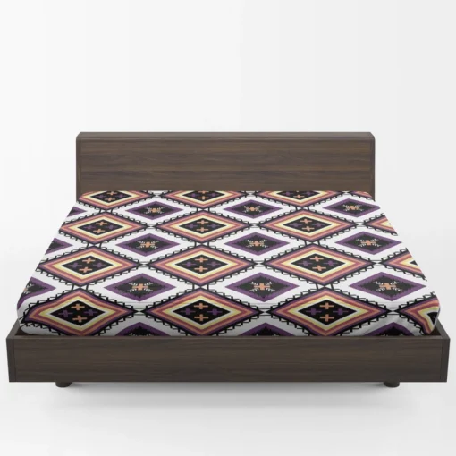 Geometric Ethnic Ikat Pattern Fitted Sheet 1