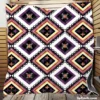 Geometric Ethnic Ikat Pattern Quilt Blanket