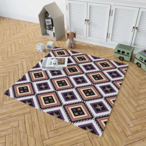 Geometric Ethnic Ikat Pattern Rug 1