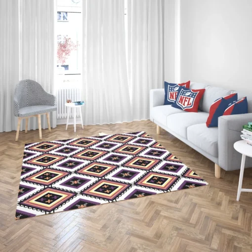 Geometric Ethnic Ikat Pattern Rug 2