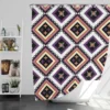 Geometric Ethnic Ikat Pattern Shower Curtain