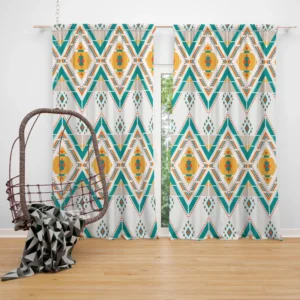 Geometric Ethnic Illustration Curtain