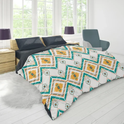 Geometric Ethnic Illustration Duvet Cover 1