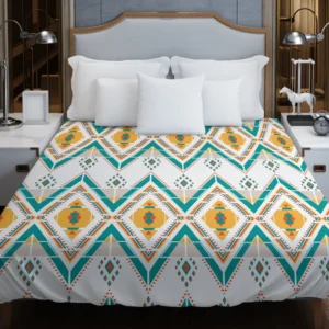 Geometric Ethnic Illustration Duvet Cover