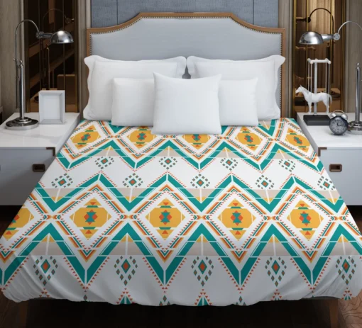 Geometric Ethnic Illustration Duvet Cover