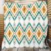 Geometric Ethnic Illustration Quilt Blanket