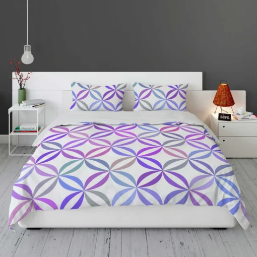 Geometric Floral Gradient Pattern Bedding Set 1