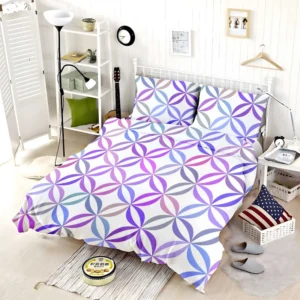 Geometric Floral Gradient Pattern Bedding Set