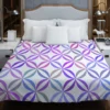 Geometric Floral Gradient Pattern Duvet Cover