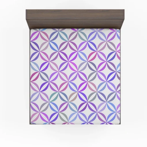 Geometric Floral Gradient Pattern Fitted Sheet