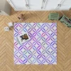 Geometric Floral Gradient Pattern Rug