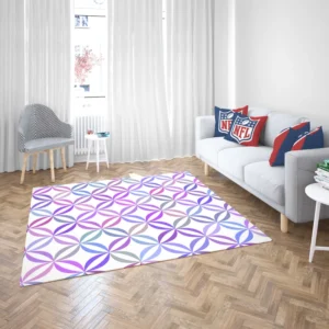 Geometric Floral Gradient Pattern Rug 2