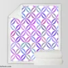 Geometric Floral Gradient Pattern Sherpa Fleece Blanket