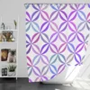 Geometric Floral Gradient Pattern Shower Curtain